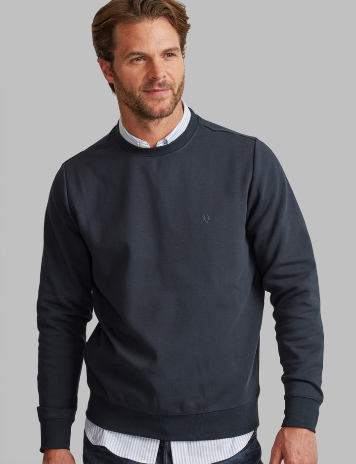 Men's Scuba style sweatshirt, navy, by Vedoneire of Ireland
