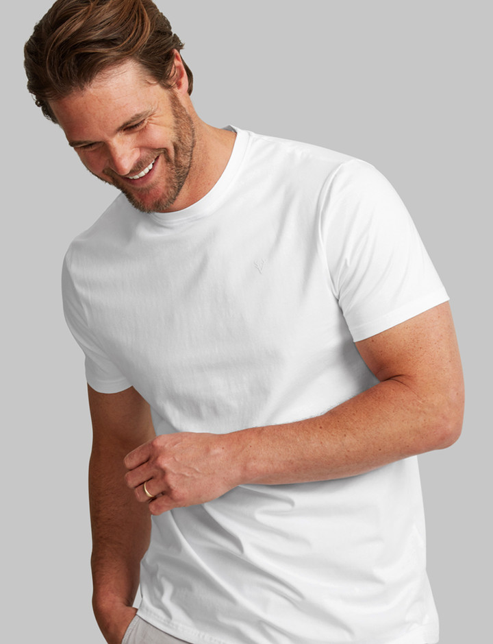 Men's  premium perfect fit T-shirt, White,  by Vedoneire or Ireland