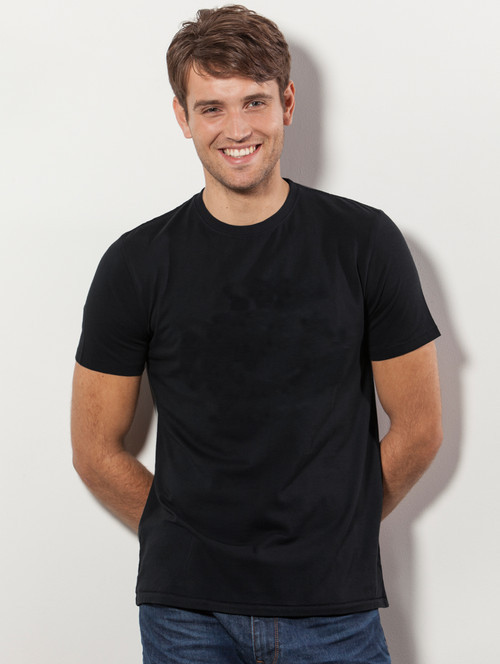 Men's Casual Round Neck Cotton T-Shirt  (2204) Black