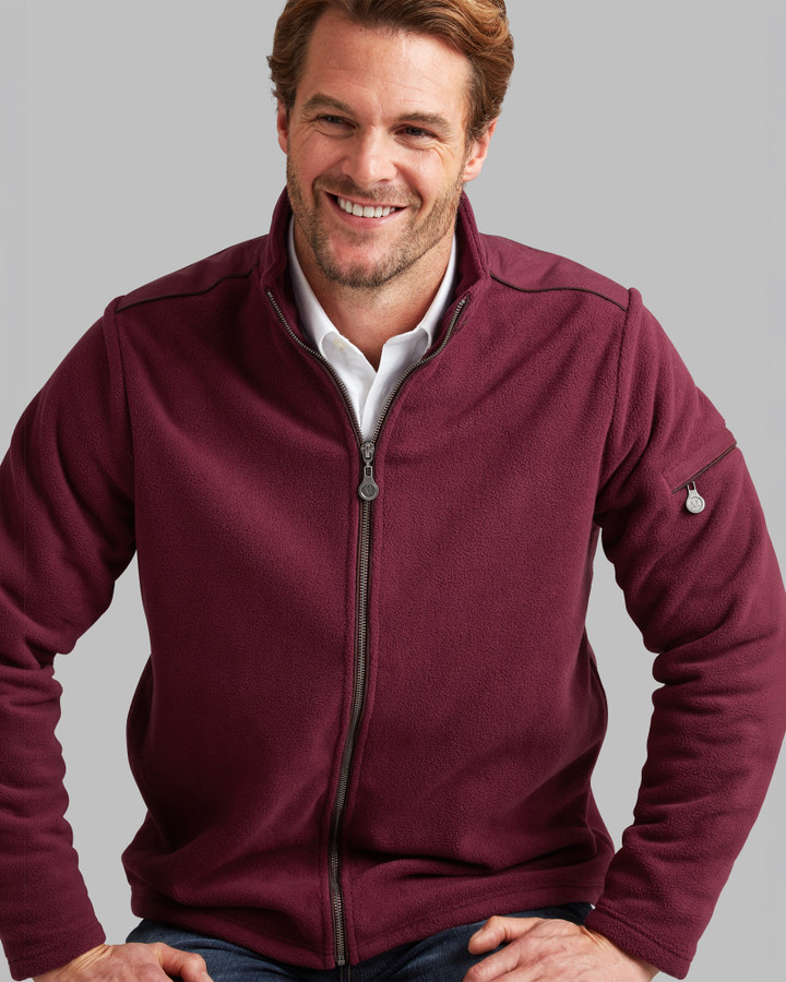 Men's Full-Zip Fleece, Burgundy