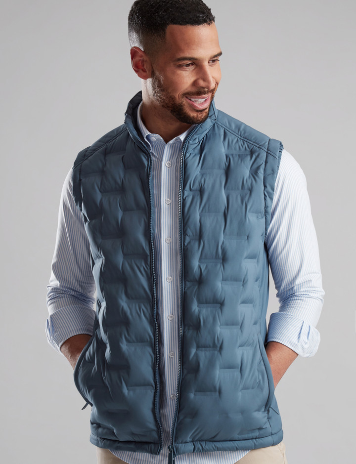 Men's Contemporary Quilt Gilet (4714) Blue