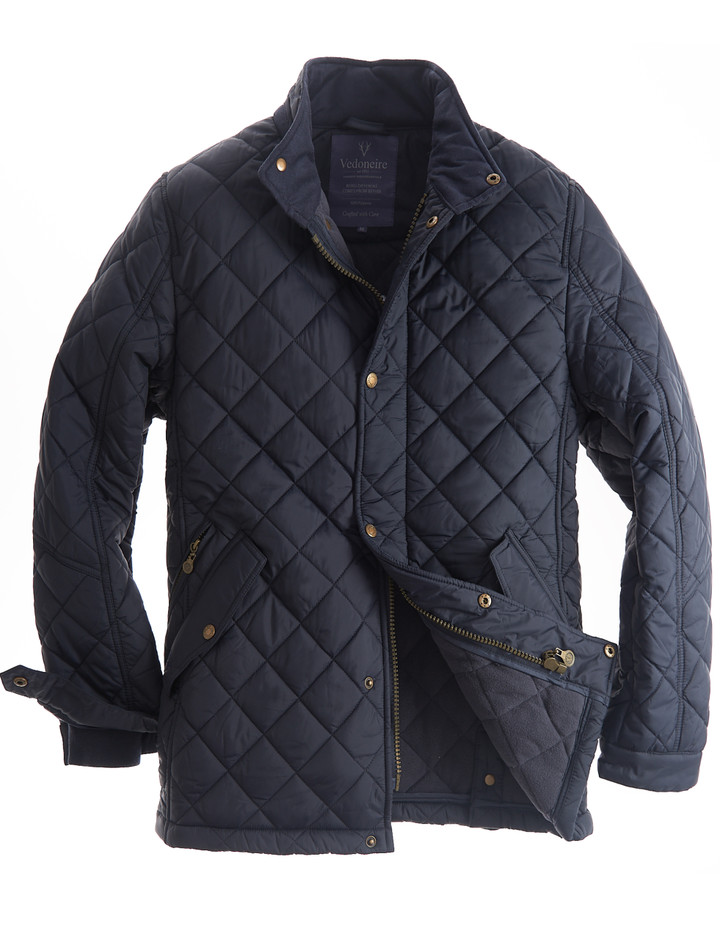 Style 3130 Mens Fleece Lined Quilted Jacket with diamond pattern by Vedoneire of Ireland