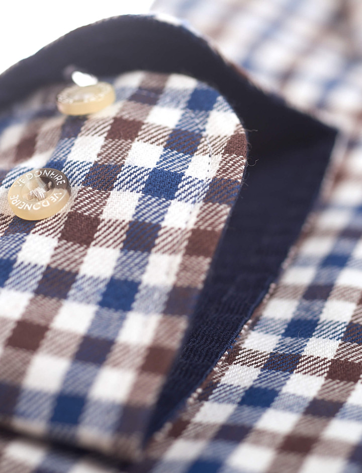 Heavy Brush Twill Shirt (2280 Navy Brown)