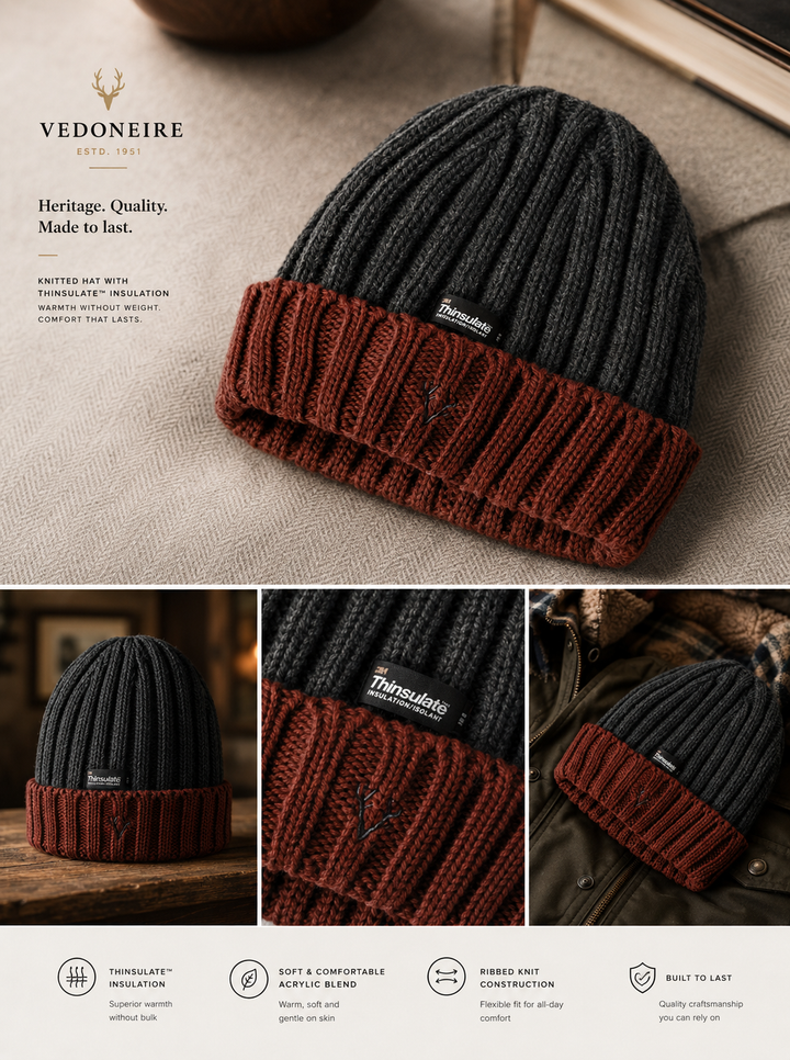 Men's Thinsulate Hat (3119) Warm Blocks