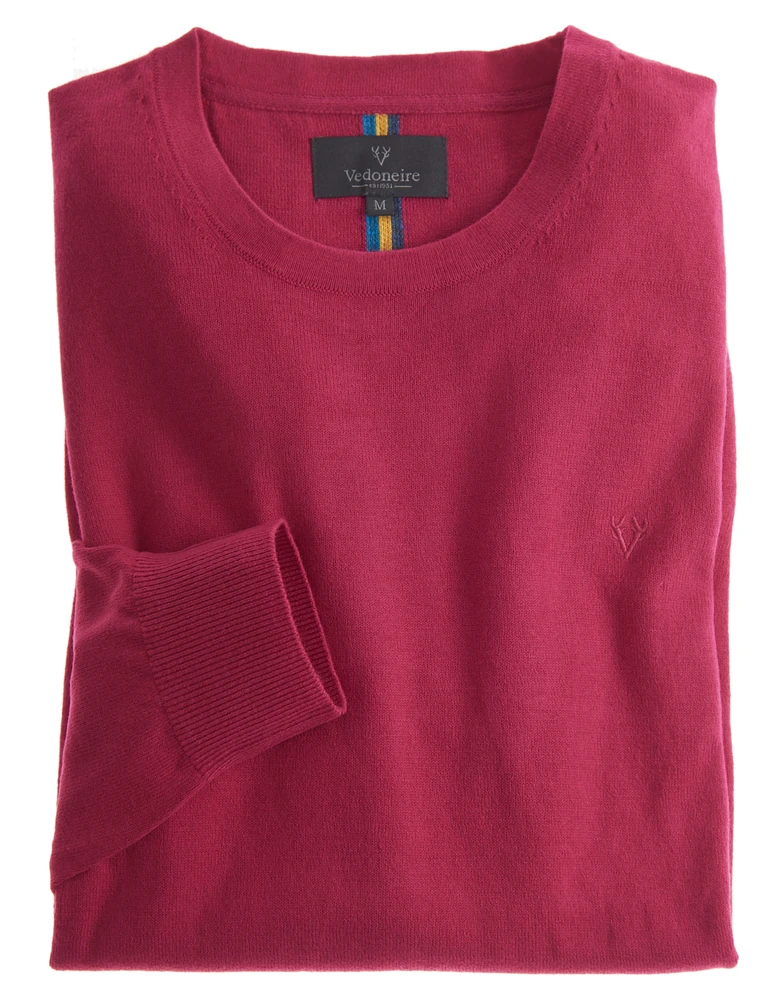 Men's pink round neck jumper by Vedoneire of Ireland