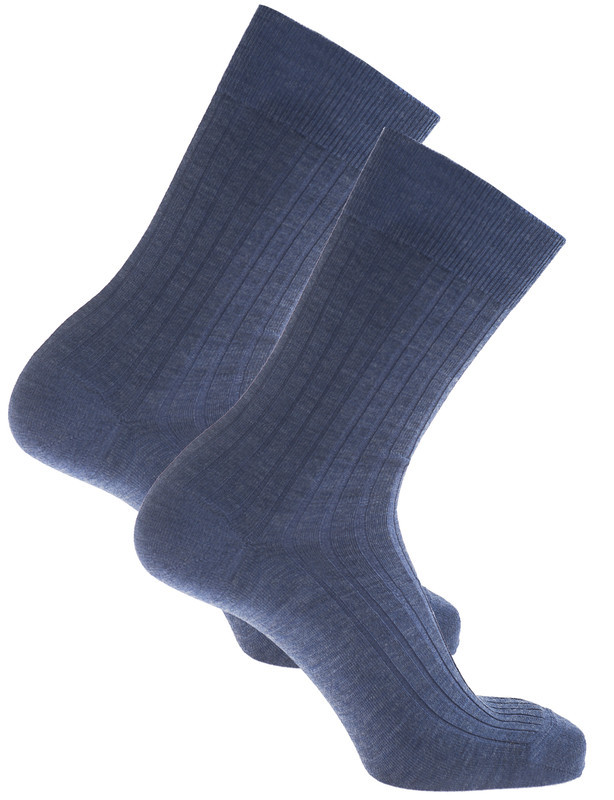 Denim 2 pack Lambswool socks