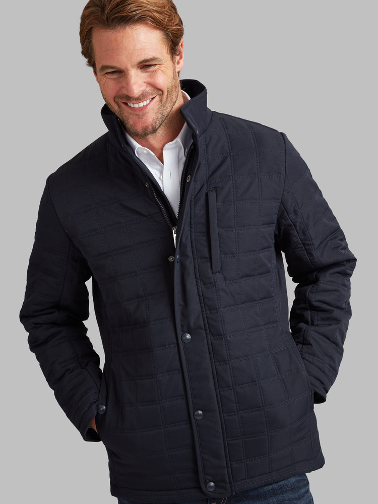 Luxury square quilted coat with terry inside lining by Vedoneire of Ireland