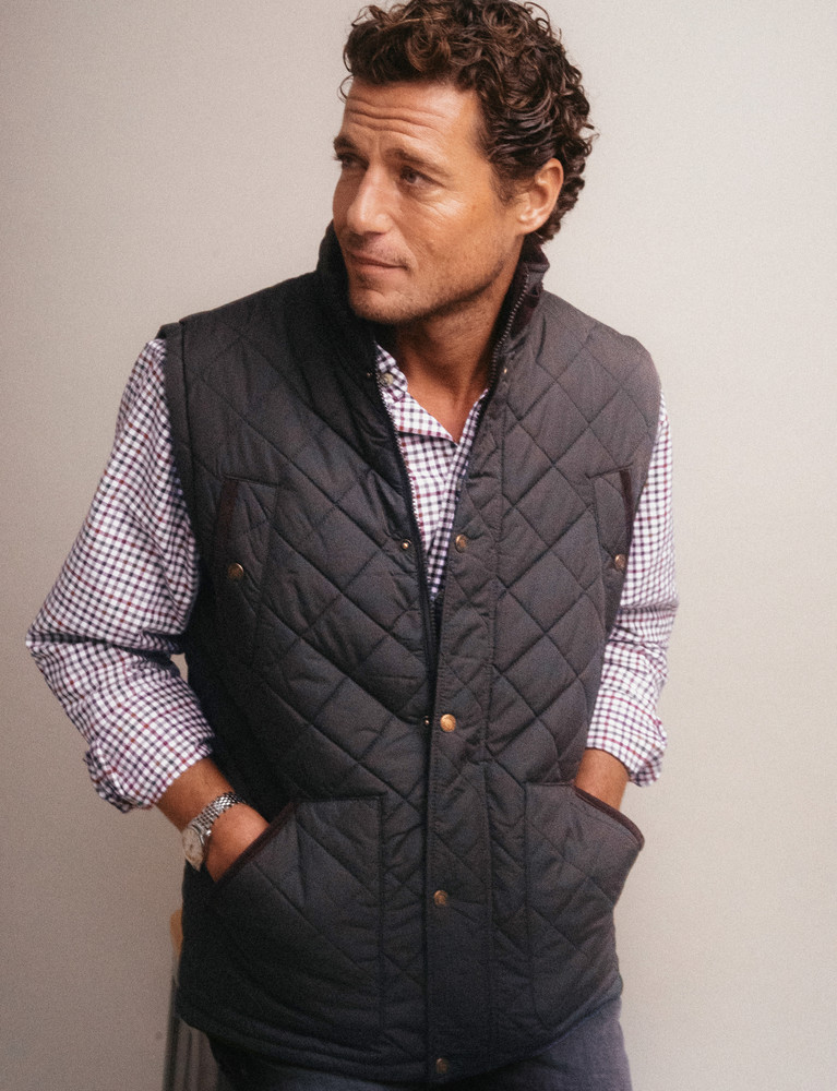 Heritage Quilted Gilet, Slate