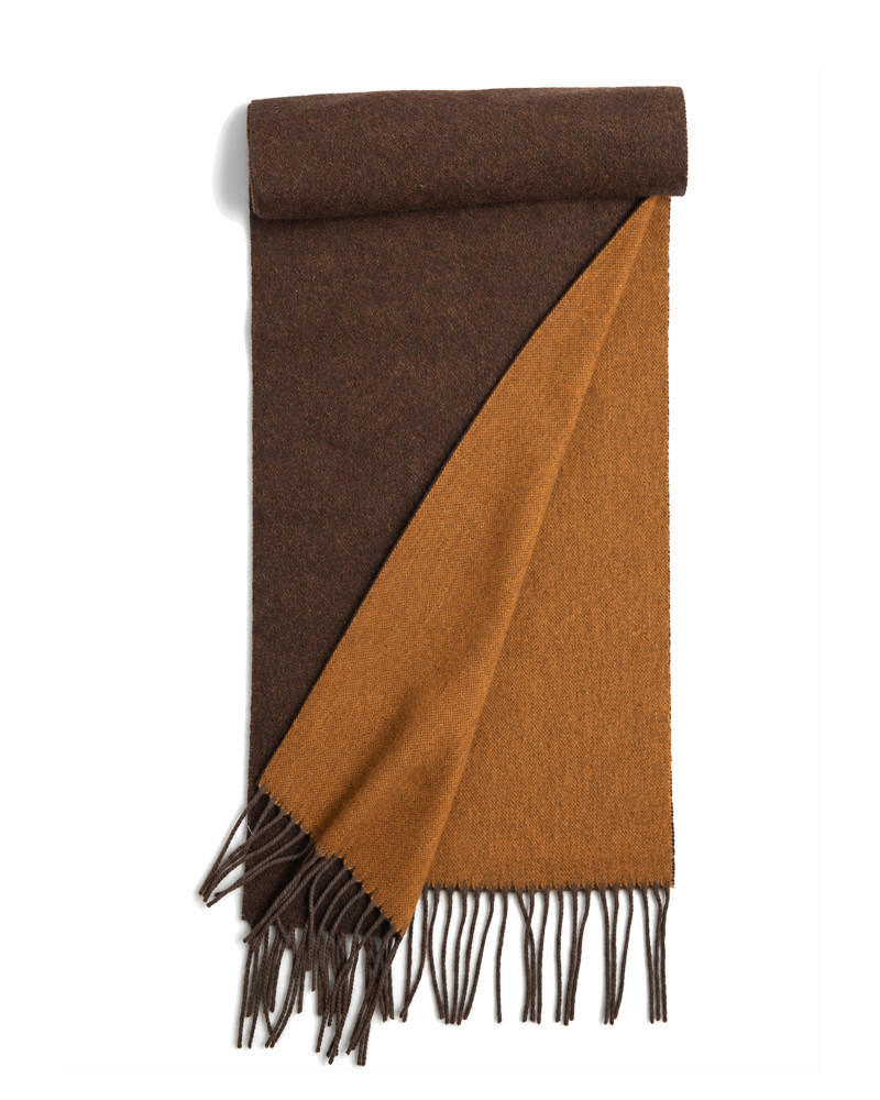 Wool Two Face Scarf (3113) Brown Camel