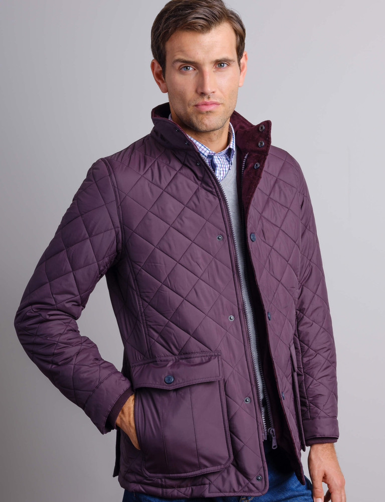 Mens Quilted Padded Jacket (3186 Purple) by Vedoneire of Ireland