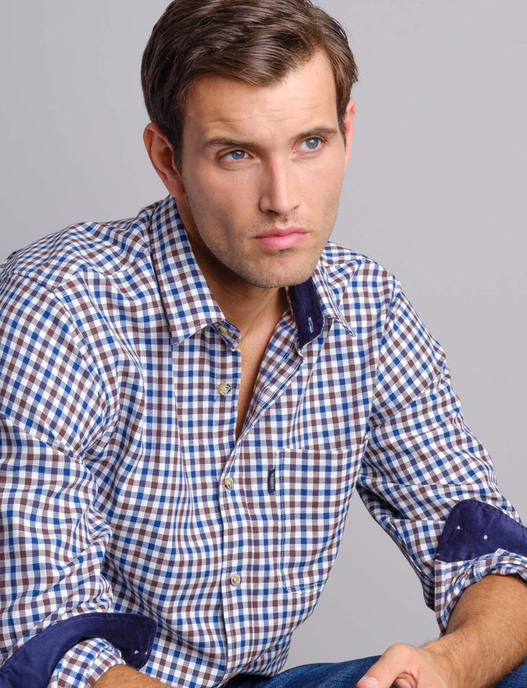 Mens Plaid Brushed Cotton Winter Shirt by Vedoneire of Ireland