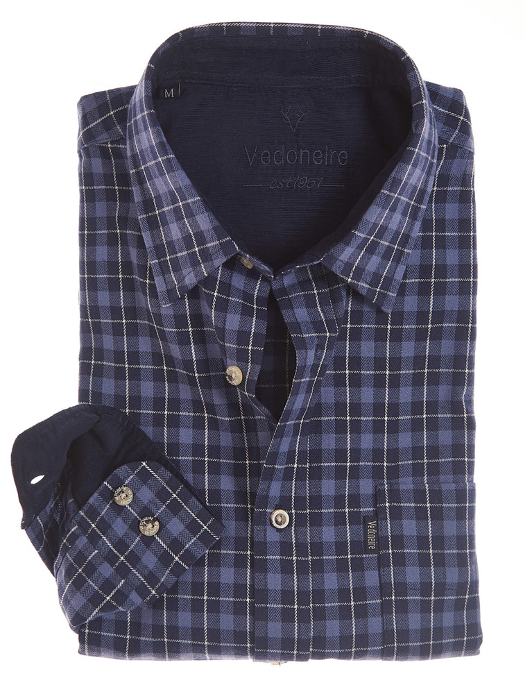 Mens Flannel Cotton Tattersall Long Sleeve Shirt, Pilbara