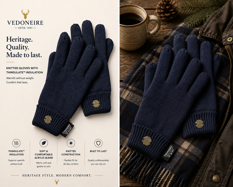 Men's Thinsulate Gloves (3008) Dark Denim