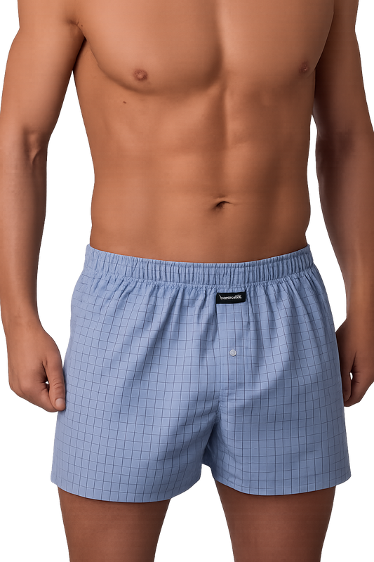 Mens Breathable woven cotton boxers designed for everyday comfort 2 Pack