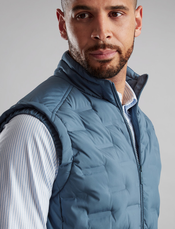 Men's modern no stitch quilted gilet by Vedoneire of Ireland