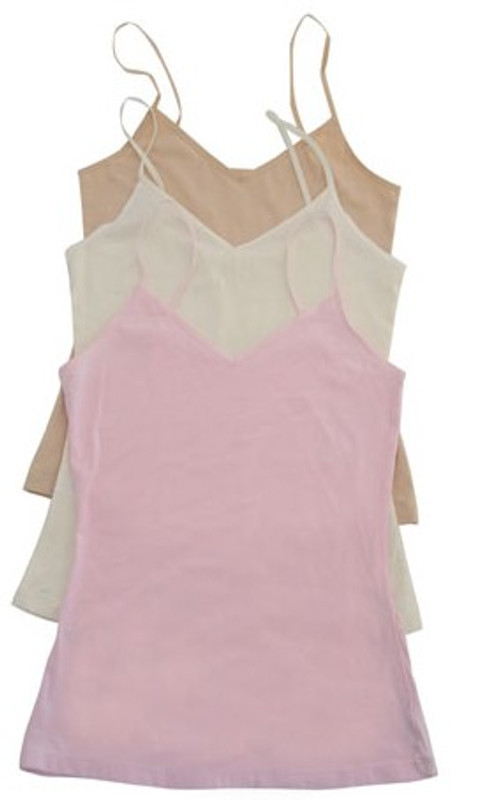 3 pack Cami Vest set of Nude, Cream and Pink