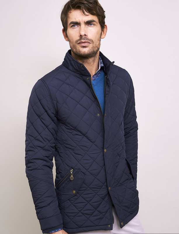 Style 3130 Mens Fleece Lined Quilted Jacket with diamond pattern by Vedoneire of Ireland