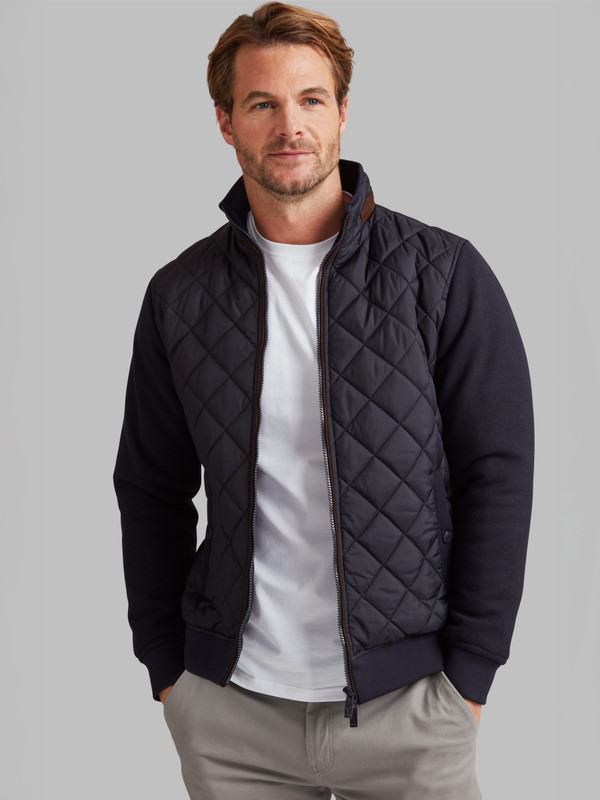 Mens Diamond Quilt Hybrid Jacket by Vedoneire of Ireland