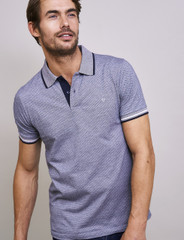 Jaquard Knit navy polo by Vedonieire of Ireland