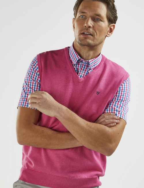 Men's Fine Gauge Cotton V-Neck 