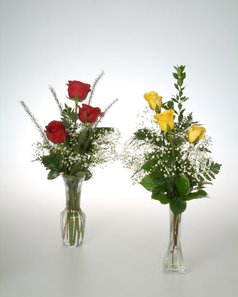 Our triple rose vase stands tall and elegant