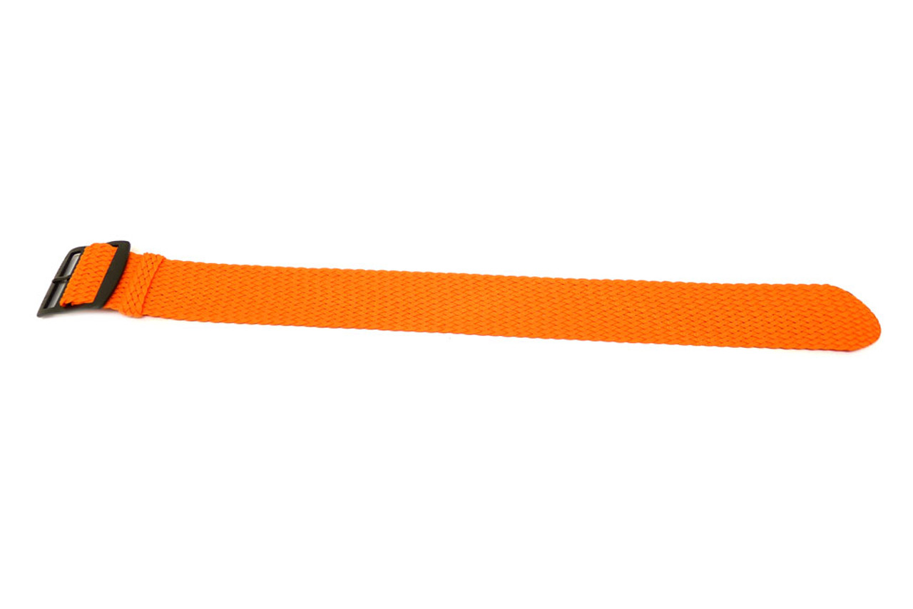 Braided Nylon Perlon Watch Strap - Orange (PVD Buckle) - DaLuca Straps