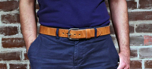 Handmade Leather Belt - Natural