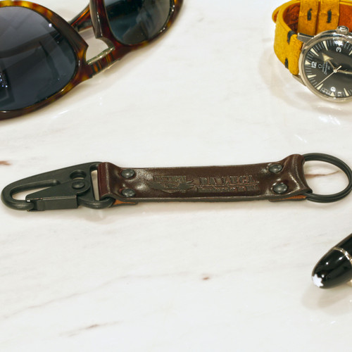Leather V2 Key Chain - Color 8 Shell Cordovan (PVD)