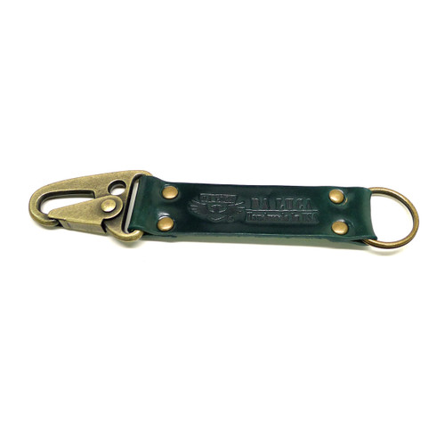 Leather V2 Key Chain - Green Shell Cordovan (Antique Brass) Accessories