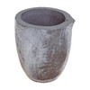 Bay State Graphite Crucible with Top Pour measures 8-1/16" high with 6-9/16" bilge diameter