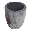 Bay State Graphite Crucible with Top Pour measures 8-1/16" high with 6-9/16" bilge diameter