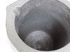 Bay State Graphite Crucible with Top Pour measures 8-1/16" high with 6-9/16" bilge diameter