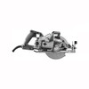 silver aluminum and steel skilsaw with red diablo 24 tooth blade, wrench and black power cord