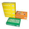 3Doodler Create+ Learning Pack has 4 yellow student boxes, 1 orange plastics kit, and 1 green teacher's kit