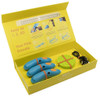 3Doodler Start EDU Learning Pack has two yellow student boxes with 3 marine blue pens each