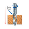 side profile of Freud Solid Carbide Down Spiral 1/8" dia. x 1/2" router bit