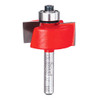 side profile of 1/2" x 1/4" Rabbeting router bit