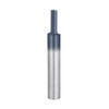 side profile of 1/8" x 3/8" solid carbide double flute straight router bit