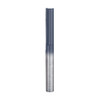 side profile of 1/4" x 1" solid carbide double flute straight router bit