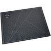 black side of 18" x 24" alvin professional self-healing cutting mat with white grid lines and measurements