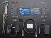 flatlay of adafruit starter pack for arduino with uno r3 including usb cable, breadboard and more