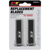 package of two black cartridges with white performance tool logo holding six carbon steel replacement blades