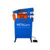 MP5000FS. MetalPro 50-Ton Ironworker has 110 volt motor, 3-3/4" throat depth, 11" by 16" power cavity, 3 in 1 shear