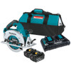 Makita 7-1/4" Cordless Circular Saw Kit includes saw, 2 batteries, charger, and carrying case