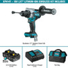 Makita 18V 1/2" Cordless Hammer Drill Kit includes drill, two 18v batteries, charger, and carrying case