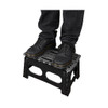 Performance Tool black Folding Step Stool made from heavy-duty polystyrene supports up to 300 lbs