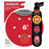 Diablo 6" Hook & Lock Sanding Disc 6-Hole, 60G, Qty. 10