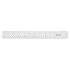 Westcott Transparent Clear Acrylic Ruler, 12"