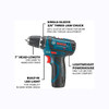 Bosch 12V 2-Tool Drill/Impact Driver Combo Kit