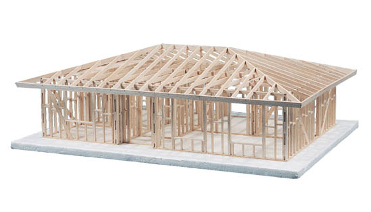 Midwest Products 1-Story Hip Roof House Framing Kit ...